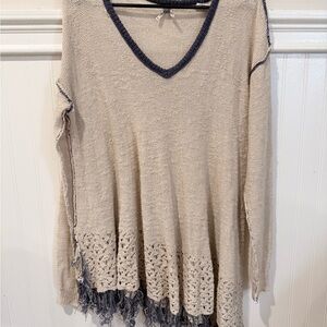 BKE Cream Knit Tunic